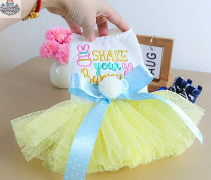 Shake Your Bunny Easter Dog Dress - Festive Luxury Pet Outfit - Shopthatapp.ca