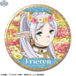 Frieren anime tin badge from Doki Doki Land featuring a colorful design of the character Frieren from Beyond Journey's End series.