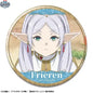 Frieren anime tin badge featuring colorful character artwork from Frieren: Beyond Journey's End, collectible Doki Doki Land merchandise.
