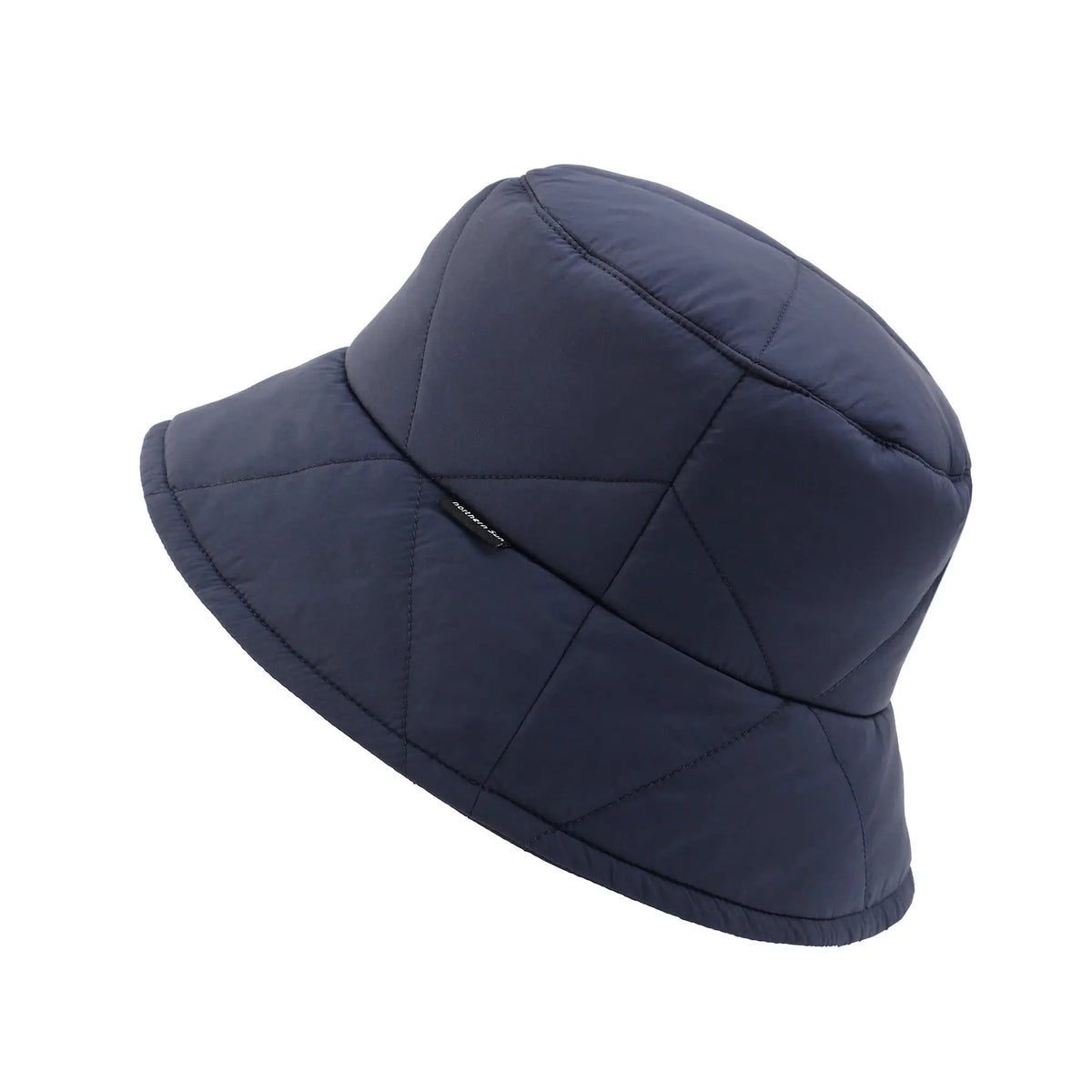 Northern Sun bucket down hat in stylish, functional design, featuring a wide brim and insulated material for all-weather wear.