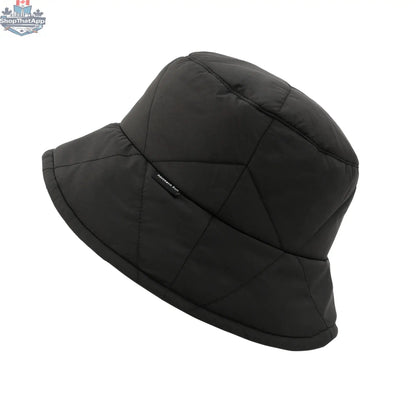 Northern Sun bucket down hat, stylish and functional hat with a wide brim and cozy insulated design for all occasions.
