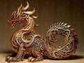 Ornate Dragon Upright Dragon Figurine - Dragons Series