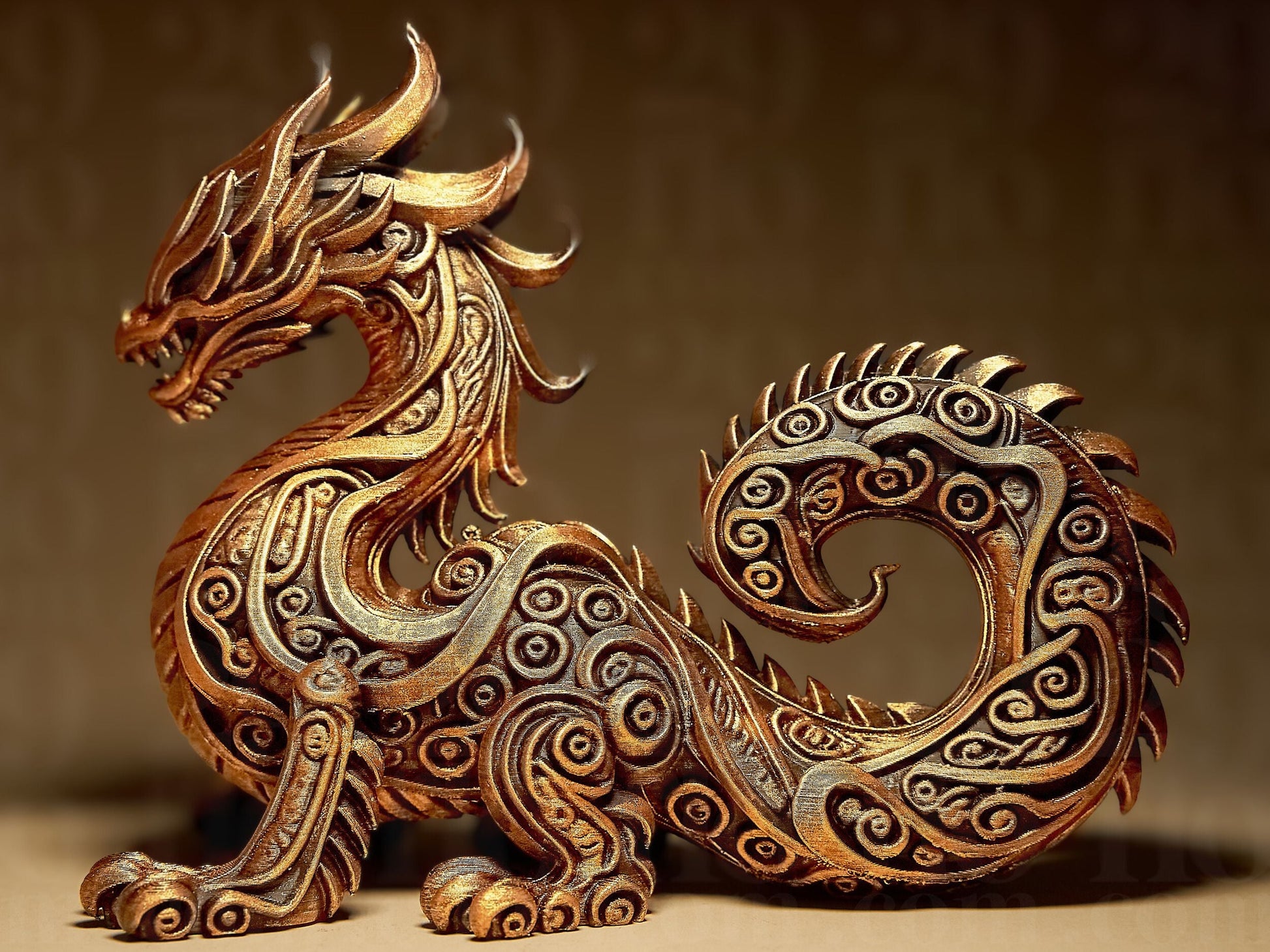 Ornate Dragon Upright Dragon Figurine - Dragons Series - Shopthatapp.ca
