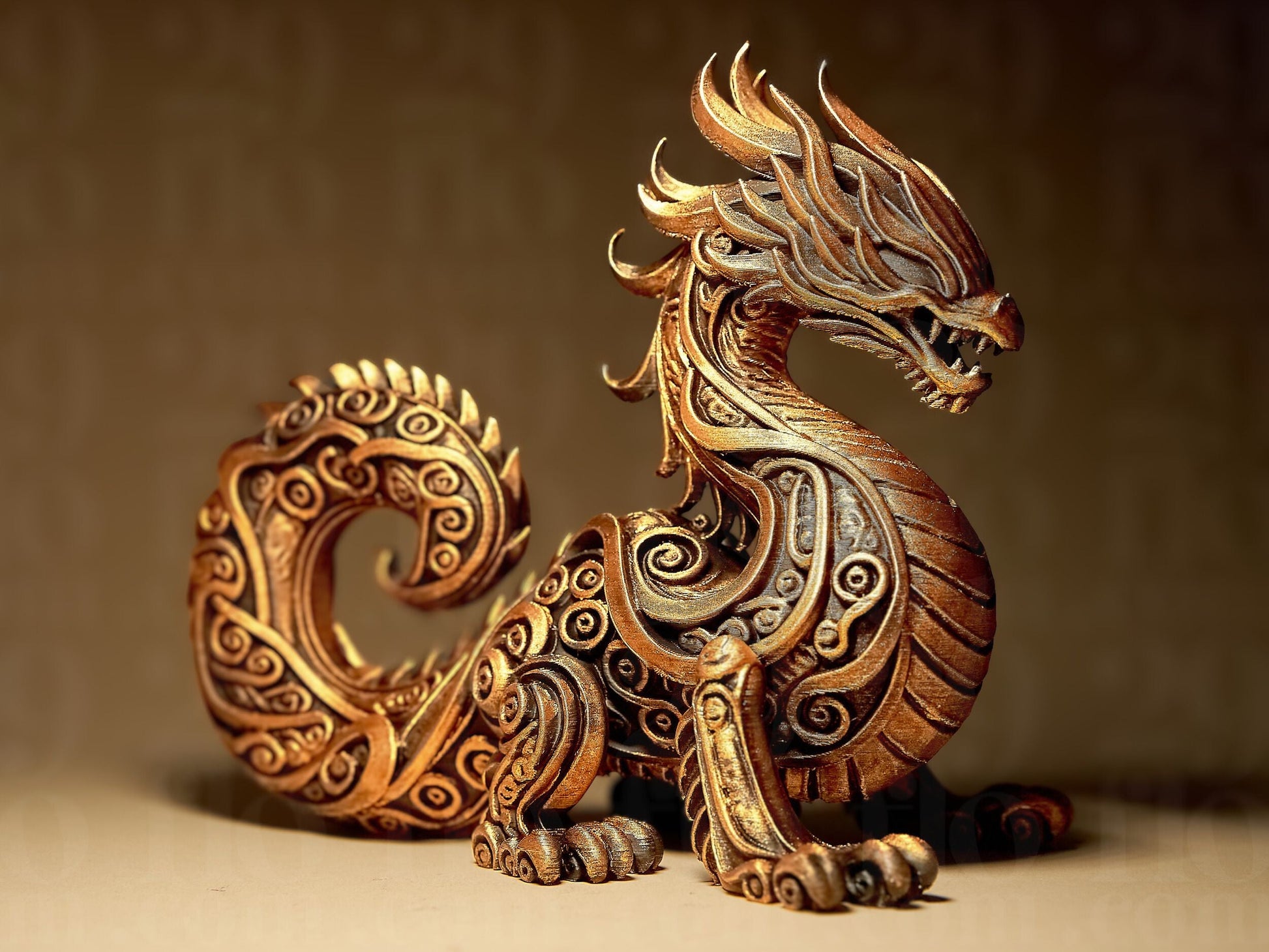 Ornate Dragon Upright Dragon Figurine - Dragons Series - Shopthatapp.ca