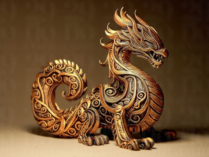 Ornate Dragon Upright Dragon Figurine - Dragons Series - Shopthatapp.ca