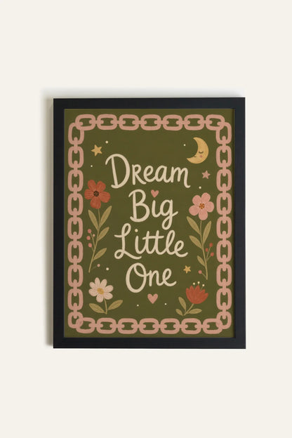 DREAM BIG Canvas Art - Oeuvre sur toile rigide, encadré Noir (collective) - Shopthatapp.ca