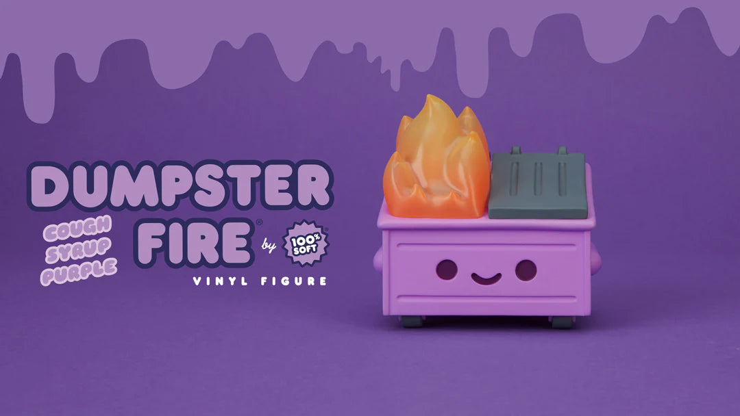 Dumpster Fire - Cough Syrup Purple Vinyl Figure - Www.Shopthatapp.ca