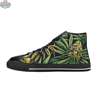 Jane Dope Big Buds Classic Black Tops women's high-top canvas shoes with stylish black design and comfortable fit.