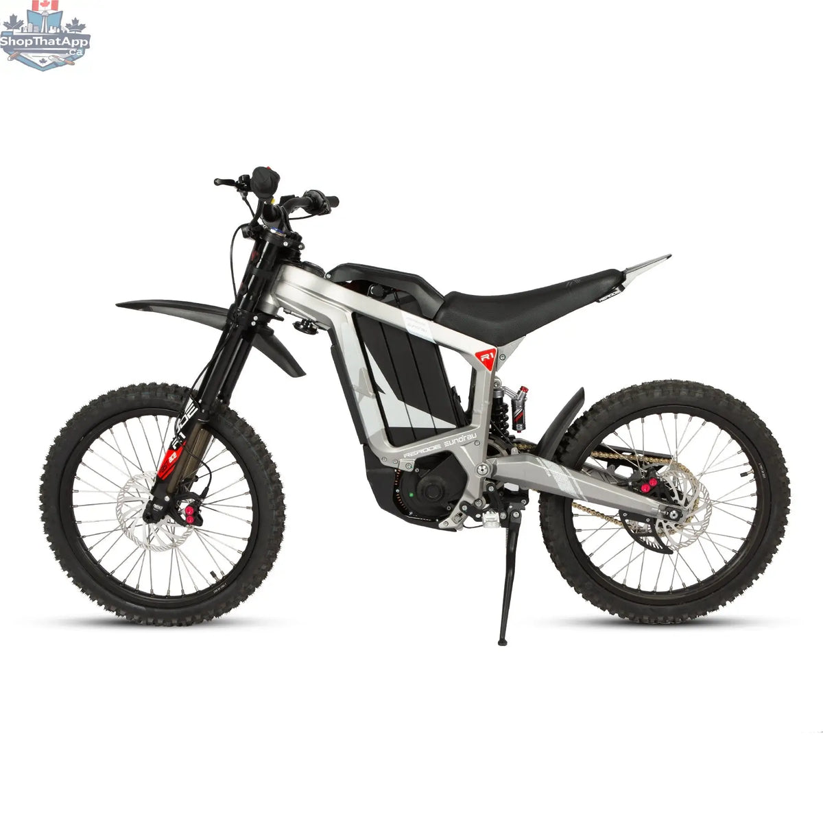 E-Vélo EUNORAU QUEBEC EKIDS16 1.0 R1 e-dirt bike for kids, featuring a compact design and colorful frame for outdoor fun and learning.