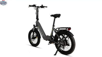 E-Vélo EUNORAU QUEBEC META20 1.0 electric bicycle with sleek frame and handlebar display, ready for urban gaming and riding adventures.