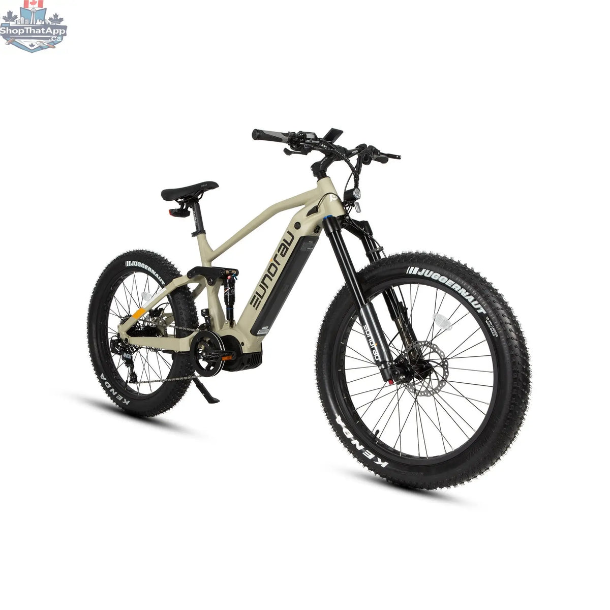 E-Vélo EUNORAU QUEBEC SPECTER-S 3.0 Hunter X9 electric bicycle with sleek frame and advanced features for tactical cycling.