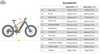 E-Vélo EUNORAU QUEBEC SPECTER-S 3.0 Hunter X9 electric bicycle with sleek frame and advanced components for tactical riding.