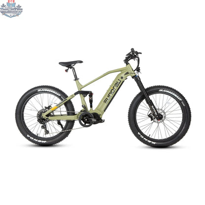 E-Vélo EUNORAU QUEBEC SPECTER-S 3.0 Hunter X9 electric bicycle with sleek frame and advanced handlebar controls.