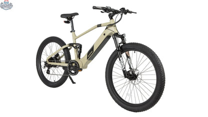 Electric bicycle from E-Vélo EUNORAU QUEBEC with sleek frame and handlebars, ideal for urban commuting and outdoor adventures.