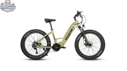 E-Vélo EUNORAU QUEBEC FAT-HD 2.0 Hunter X7 electric bicycle with rugged tires and sleek frame for versatile outdoor riding.