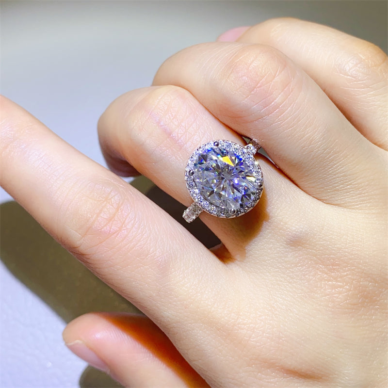 5 Carat Moissanite Ring in 925 Sterling Silver - Exquisite Elegance - Shopthatapp.ca
