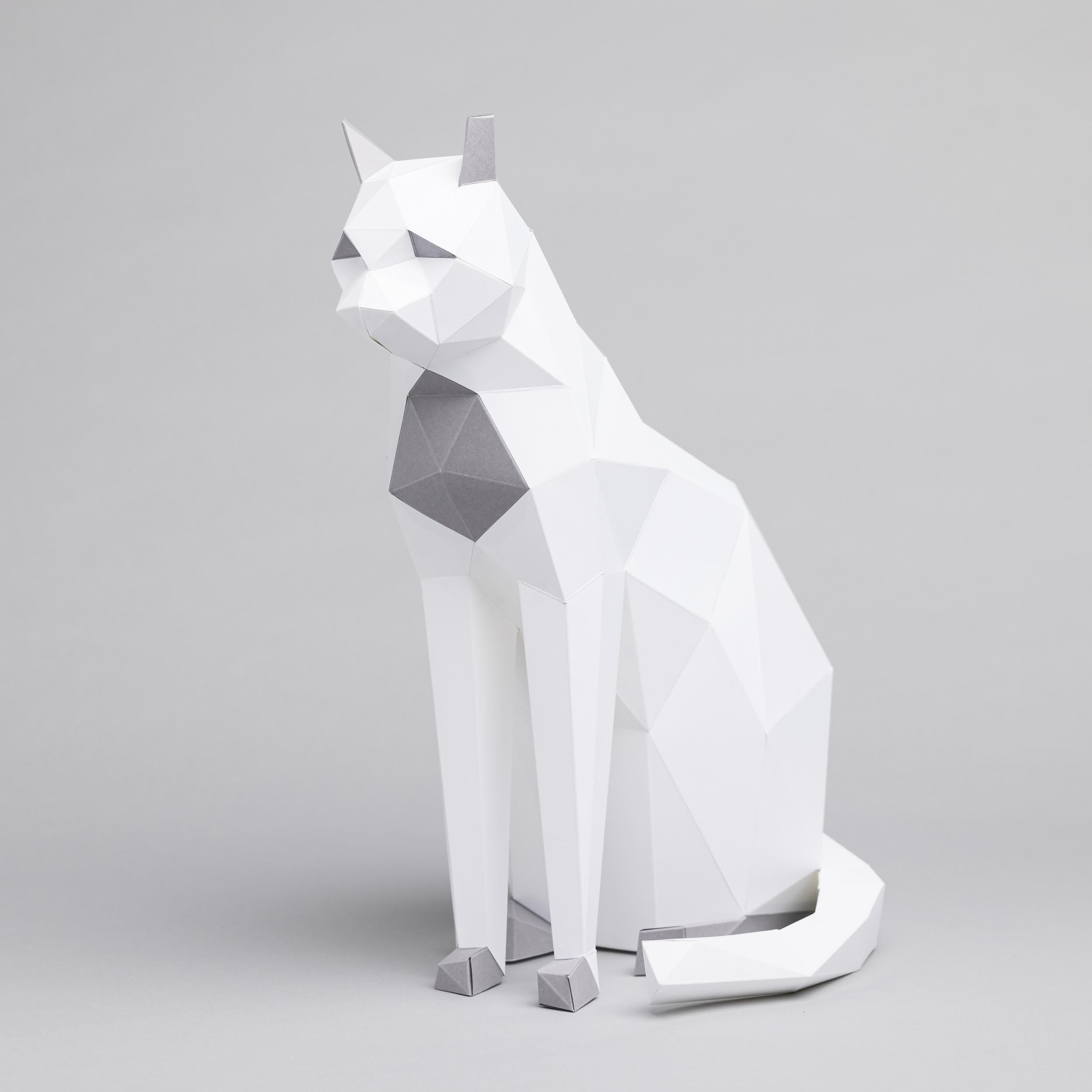 DIY Sitting Cat 3D Origami paper model Kit - Www.Shopthatapp.ca