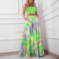 Solid-color High-waisted Wide-leg Pants For Women