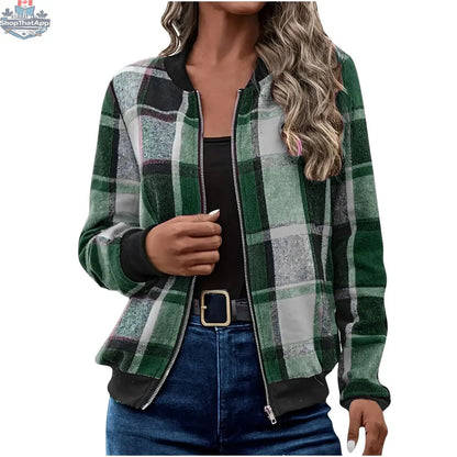 CITADL female bomber jacket in black with ribbed cuffs and collar, stylish and fitted for casual wear.