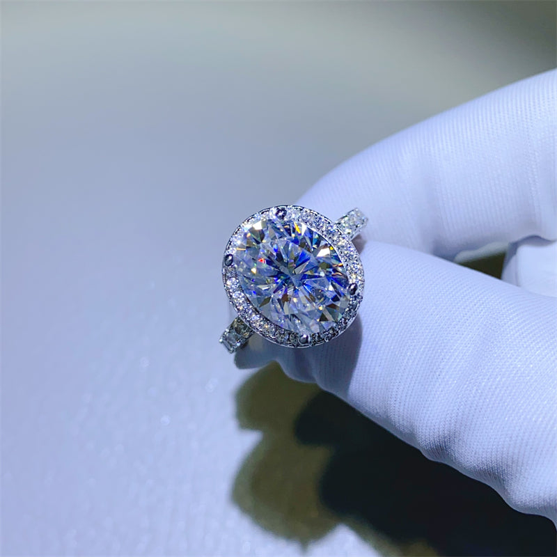 5 Carat Moissanite Ring in 925 Sterling Silver - Exquisite Elegance - Shopthatapp.ca
