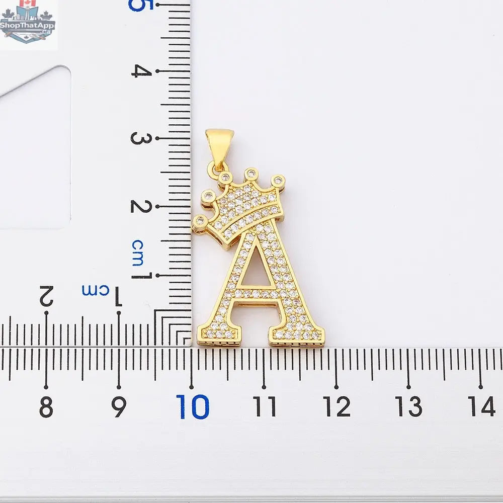 Letter Pendant with Chain - Gold - Shopthatapp.ca
