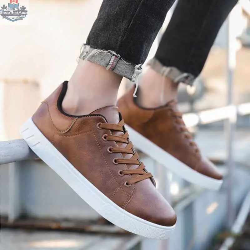 Lace-up Flat Shoes Men's Fashion Casual Shoes - Shopthatapp.ca