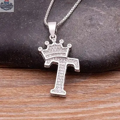 Elegant Silver Letter Pendant with Chain - Personalize Your Style - Shopthatapp.ca