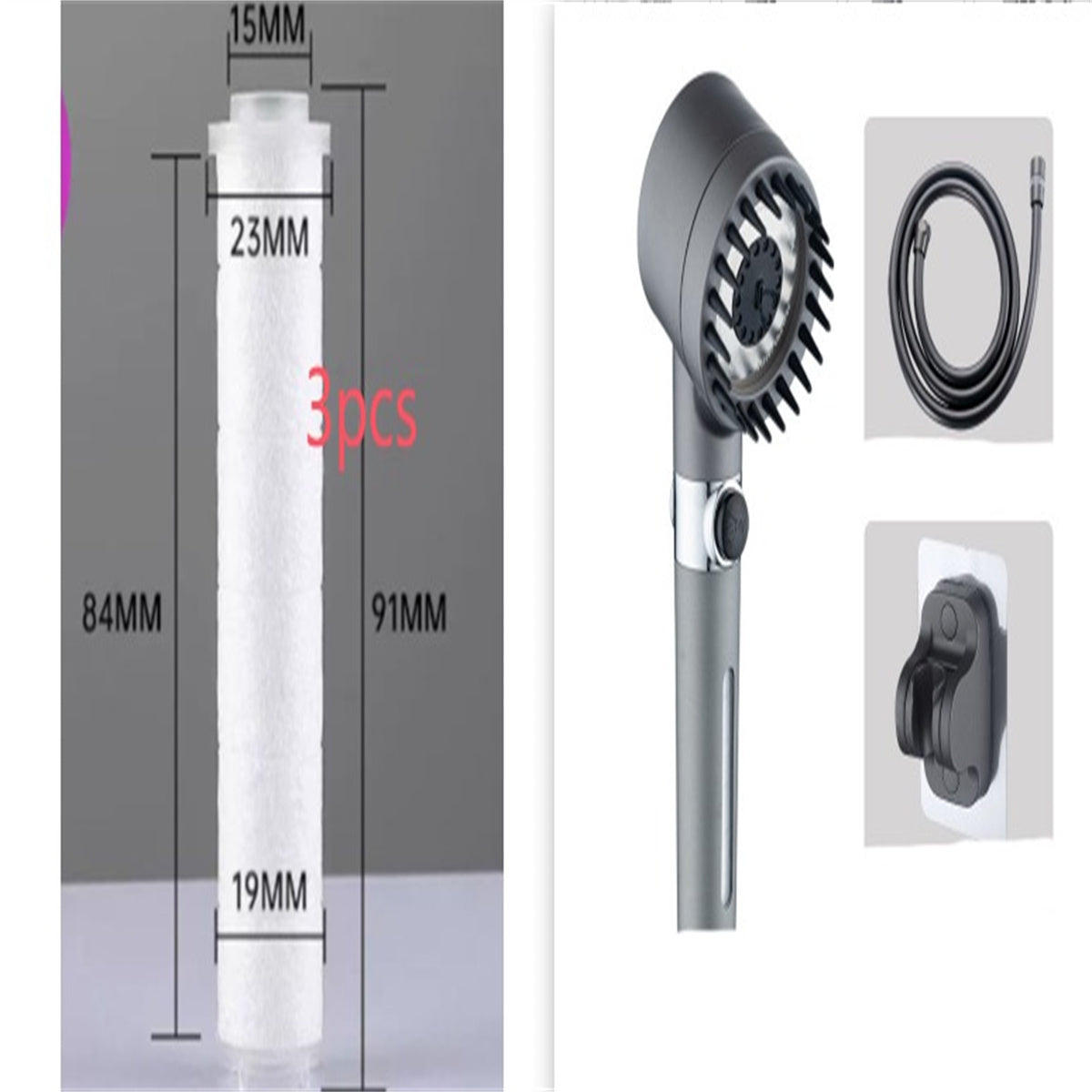 3 Modes High Pressure Shower Head for a Luxurious Shower Experience - Shopthatapp.ca