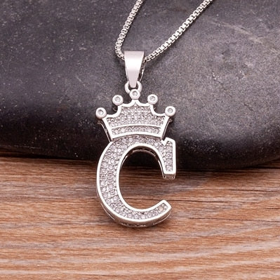 Elegant Silver Letter Pendant with Chain - Personalize Your Style