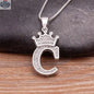 Elegant Silver Letter Pendant with Chain - Personalize Your Style - Shopthatapp.ca