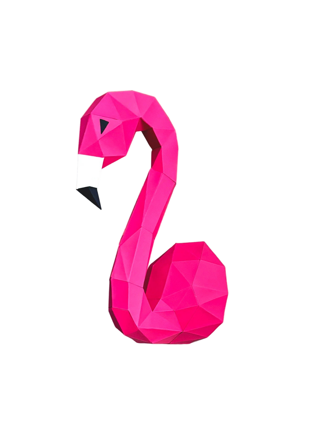 DIY Wall Flamingo 3D Origami paper model Kit - Www.Shopthatapp.ca