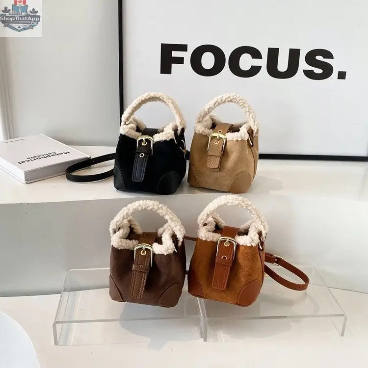 Crossbody Bags Women Shoulder Bag Casual Retro Plush Bag Versatile Plush Designer Bags Purse And Handbags Female Bags - Shopthatapp.ca