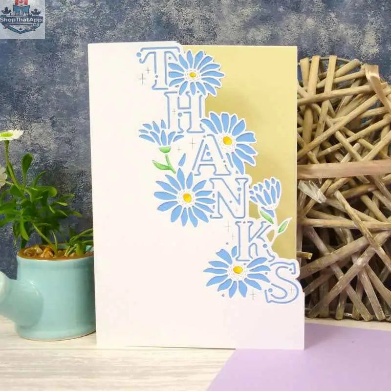Moonstone Dies for Crafting by Ecstasy Crafts, edge it Thanks design for die cutting and card making projects.