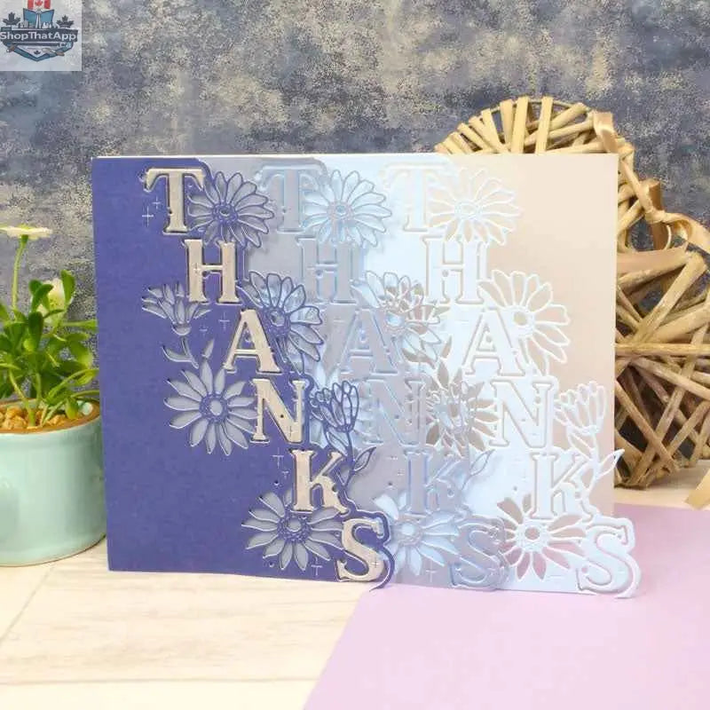 Moonstone Dies for Crafting by Ecstasy Crafts featuring a "Thanks" edge design for die-cutting projects.