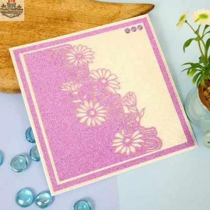 Moonstone Edge It Thanks die for crafting by Ecstasy Crafts, designed for die cutting and creating decorative thank you greeting card accents.