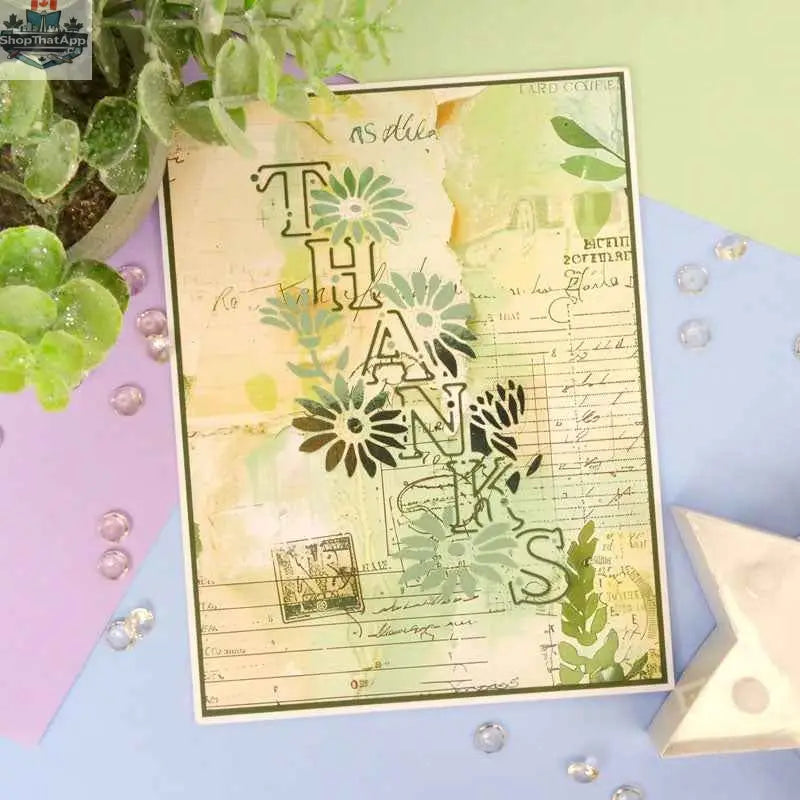 Moonstone Edge It Thanks die for crafting by Ecstasy Crafts, featuring a detailed thank you design for die cutting projects.