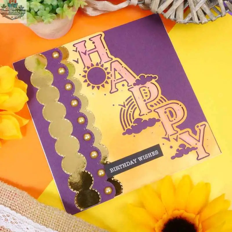 Ecstasy Crafts Moonstone Dies Happy Edge It design for die cutting, featuring intricate moonstone pattern for creative crafting projects