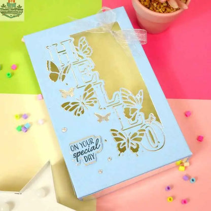 Moonstone Edge Dies by Ecstasy Crafts for card making, featuring a "Hello" edge design for die cutting craft projects.