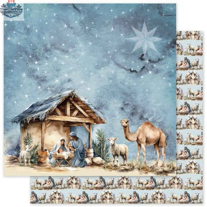 12x12 scrapbook paper collection featuring festive Joy to the World design by Ecstasy Crafts, perfect for holiday crafts and scrapbooking.