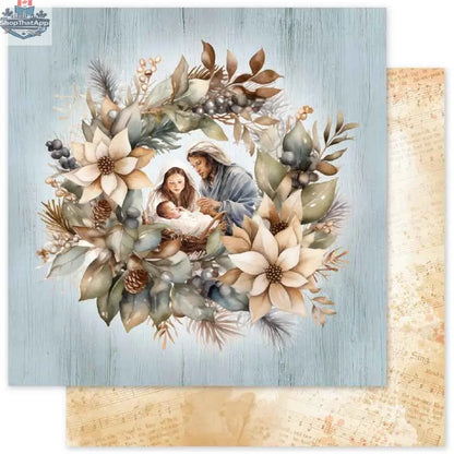 Ecstasy Crafts Joy to the World Basics 6x6 paper collection, 12 sheets of festive patterned cardstock for scrapbooking and crafts.