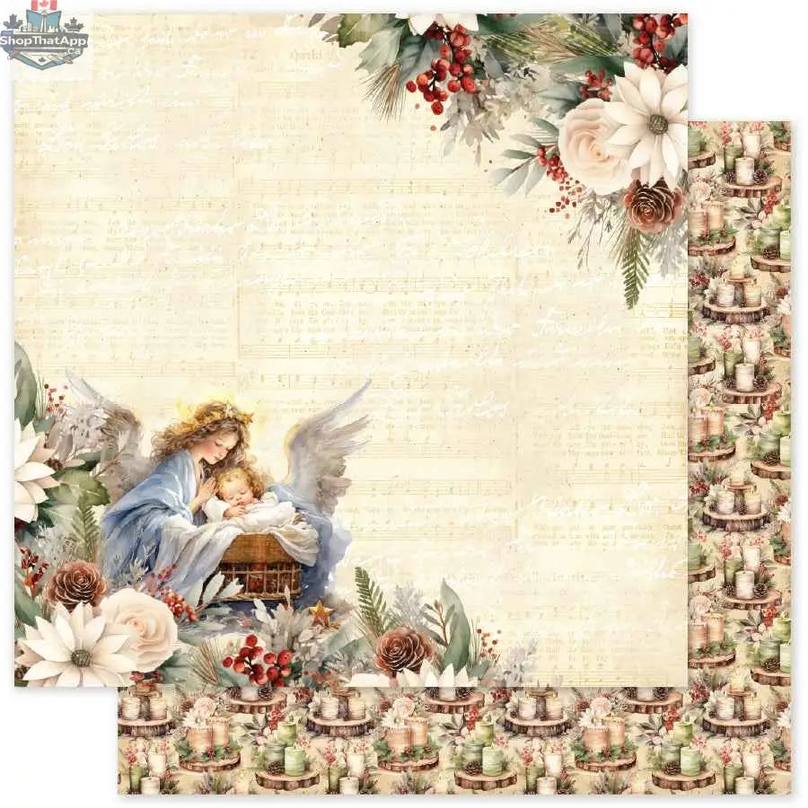 Ecstasy Crafts Joy to the World Paper Collection Basics 6x6 paper pack with 12 colorful sheets for crafting and scrapbooking.