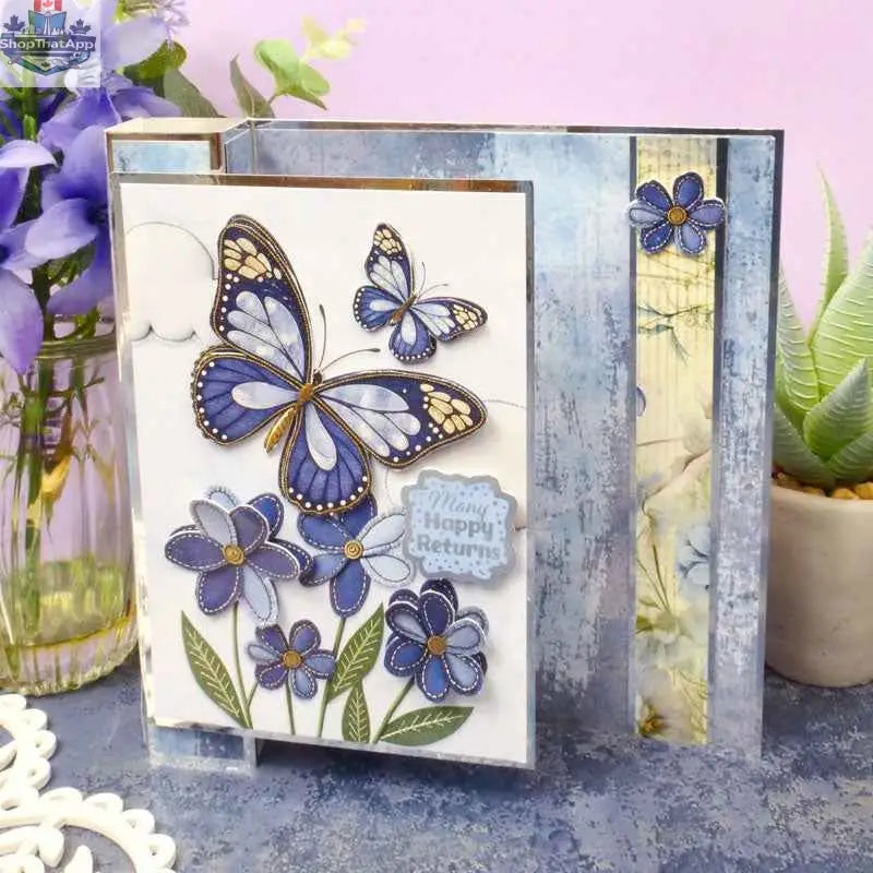 Close-up of The Little Book of Denim paper and cardstock by Ecstasy Crafts, showcasing denim-inspired textured paper pages.