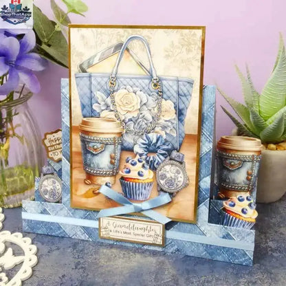 Close-up of The Little Book of Denim paper and cardstock by Ecstasy Crafts, showcasing denim-themed craft materials.