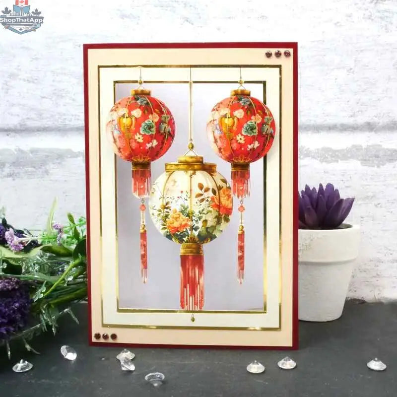 Open book with colorful illustrations of Eastern treasures on paper and cardstock, from Ecstasy Crafts' The Little Book of Eastern Treasures.