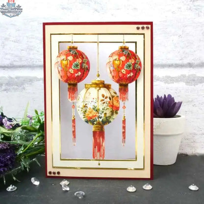Open book with colorful illustrations of Eastern treasures on paper and cardstock, from Ecstasy Crafts' The Little Book of Eastern Treasures.