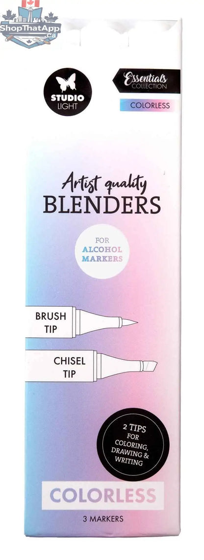 Set of three Ecstasy Crafts SL Alcohol Markers Blenders, colorless blending pens for alcohol marker art and coloring projects.