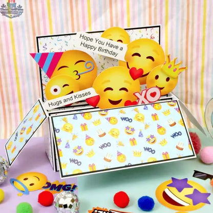 Precut 3D card toppers featuring cheerful smiley face die-cuts from Ecstasy Crafts' Delightful Die-Cuts - Super Smiles collection.