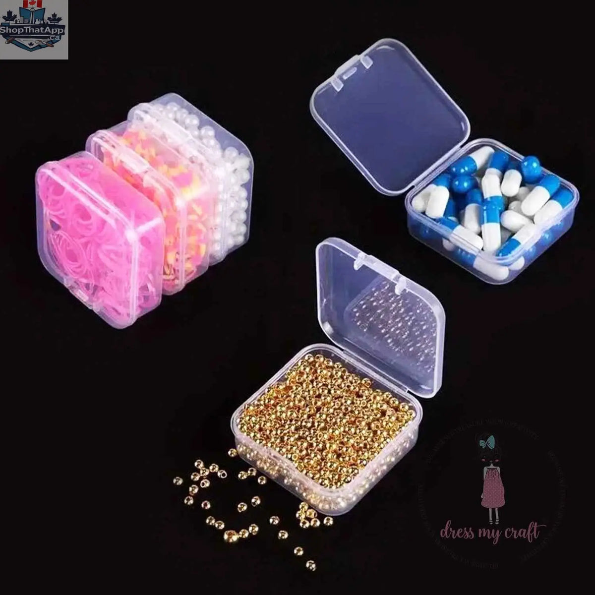 Ecstasy Crafts Dress My Craft 12-in-1 Slimline Storage Box for craft organization, featuring multiple compartments for supplies.