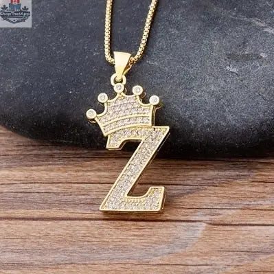 Letter Pendant with Chain - Gold - Shopthatapp.ca