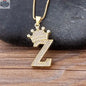 Letter Pendant with Chain - Gold - Shopthatapp.ca